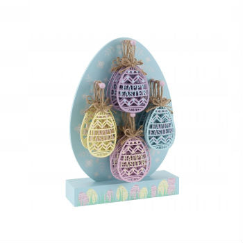 'Happy Easter' Wooden Egg Cut Outs