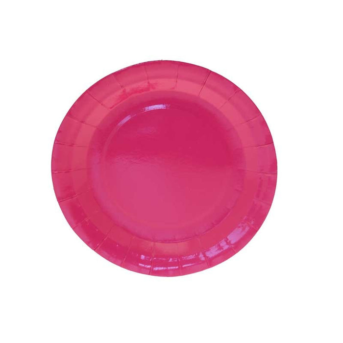Plates Dessert - Paper - Hot Pink - 8pk