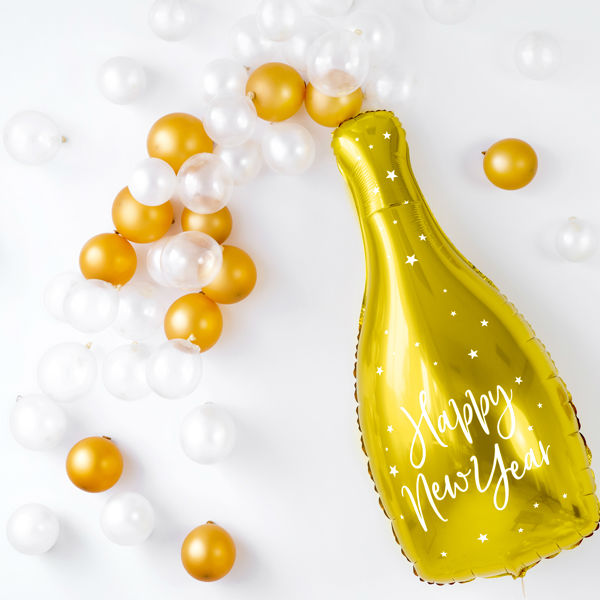 Foil Balloon Bottle - Happy New Year - 12.5x32.5''