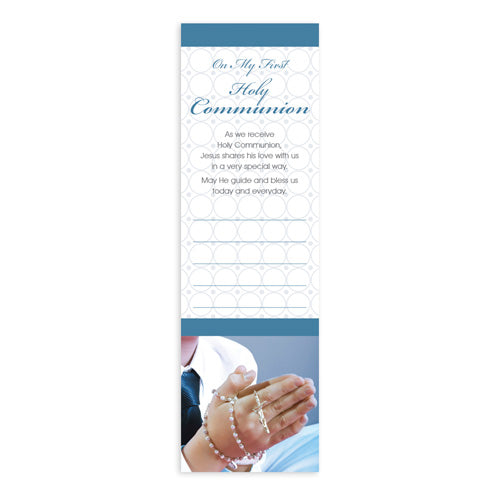 Bookmarks Fill-in - Holy Communion - Rosary Prayer Boy