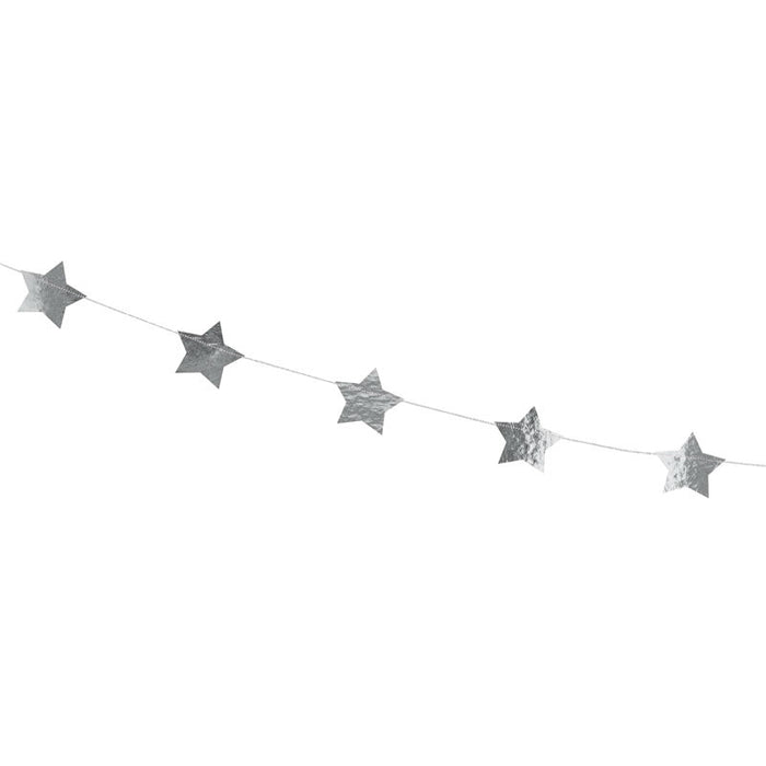 Garland - Silver Stars - 3.6m