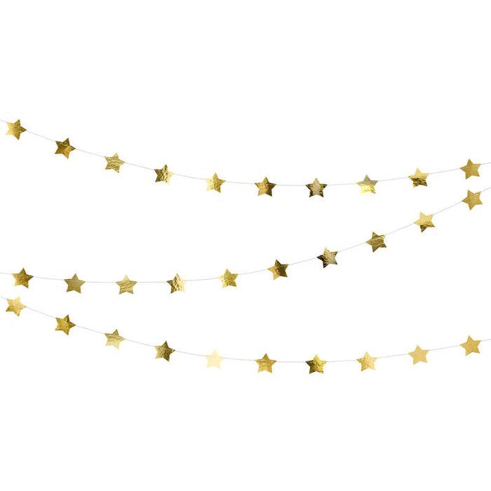Garland - Gold Stars - 3.6m
