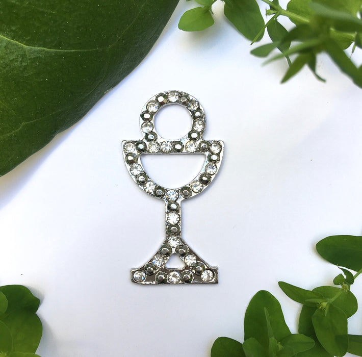 Silver Chalice Icon With Crystals