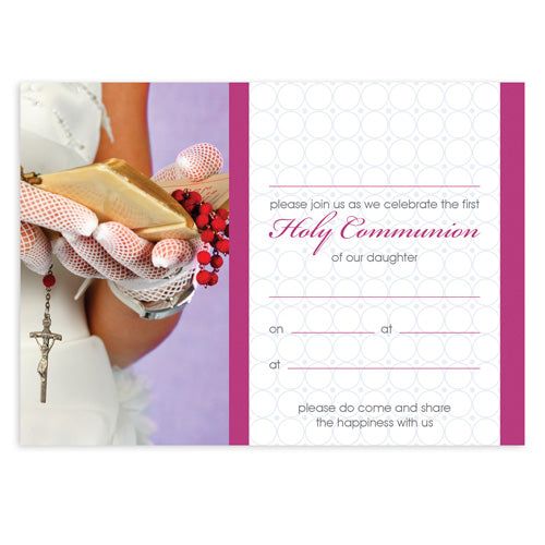 Invitation Fill-in - Holy Communion - Rosary Prayer