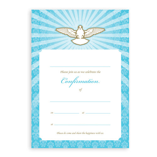 Invitations Fill-in - Confirmation - Blue Dove 20pk