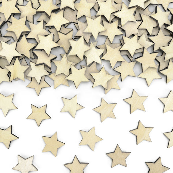 Wooden Stars Confetti - 50pk
