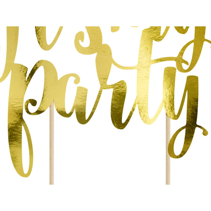 Cake Topper - It's My Party - Gold