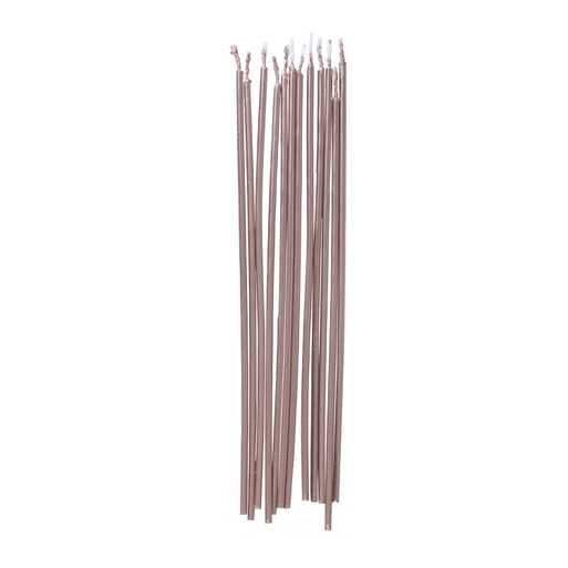 Tall Skinny Rose Gold Birthday Cake Candles