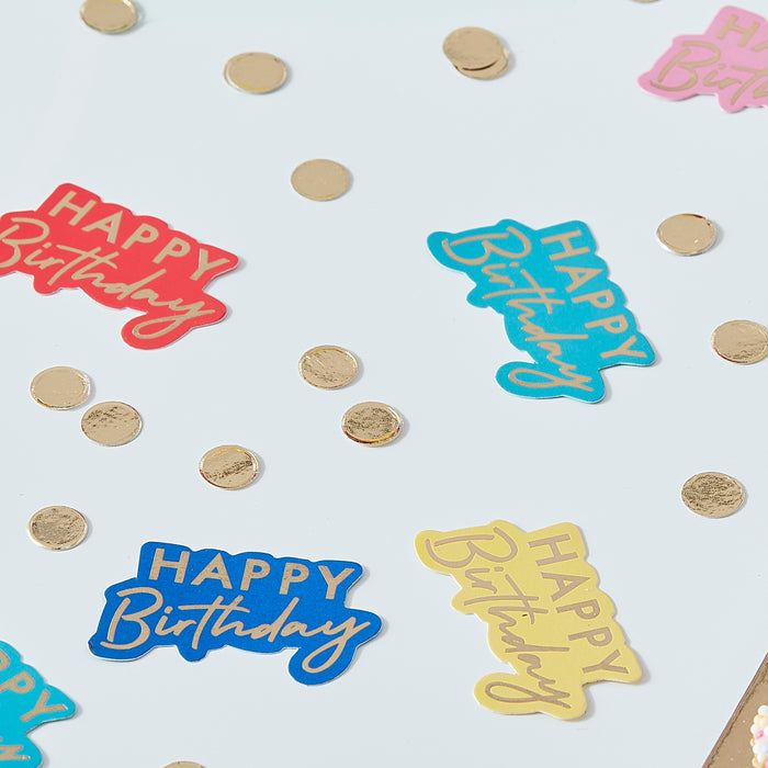 Multi-Coloured Happy Birthday Table Confetti