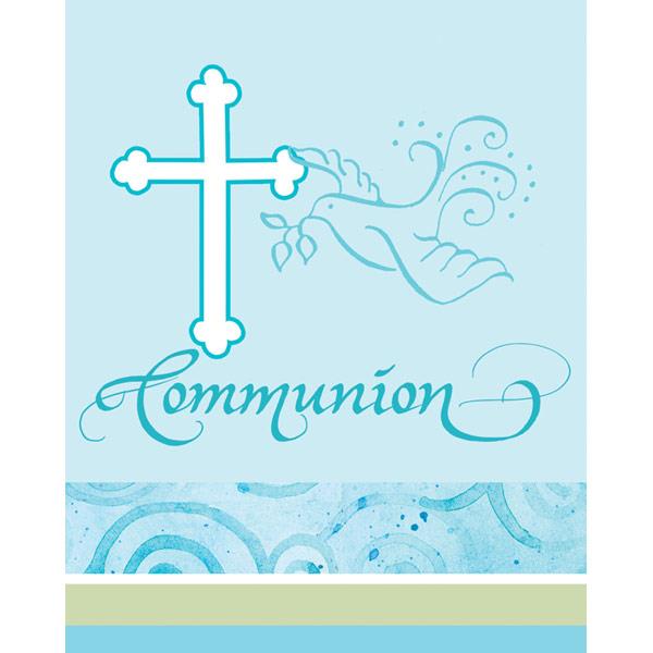 Invitation Communion Faithful Dove Blue - 8pk