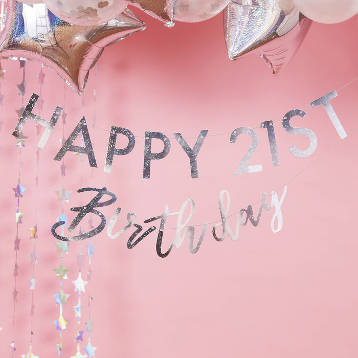 Iridescent Personalised Birthday Bunting