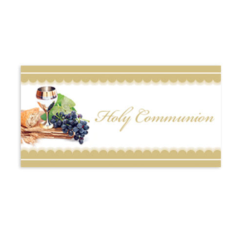 Tags Fill-in - Holy Communion - Chalice, Grapes and Bread Design