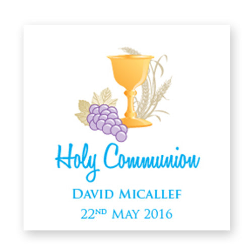 Tags Personalized Square - Holy Communion - Classic Chalice - TAG02-09