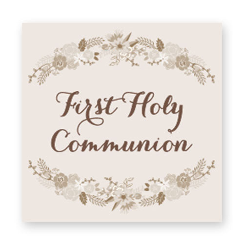Tags Fill-in - Holy Communion - Shabby Chic Floral Design