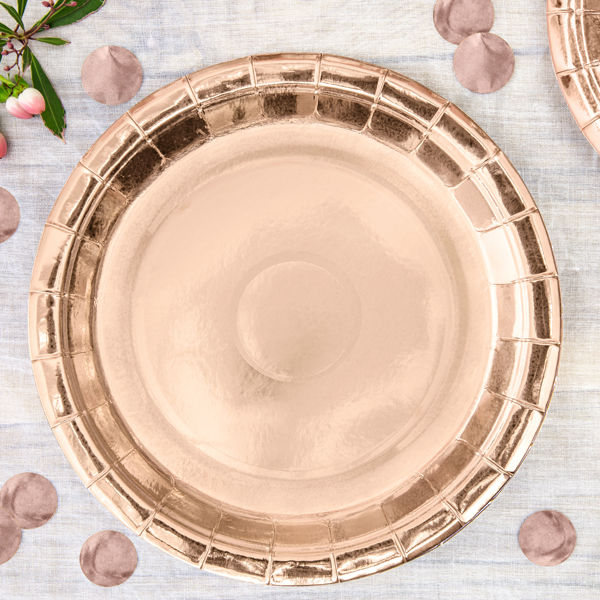Lunch Plates - Rose Gold - 6pk