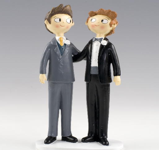 Boys Hugged wedding Couple Figure