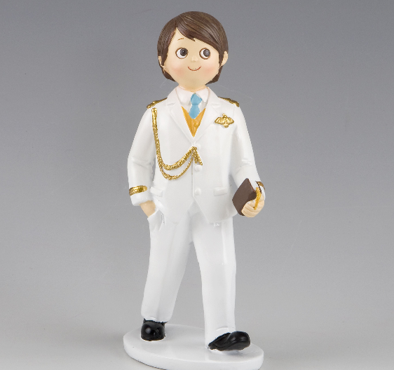 Communion White Uniform Cake Topper