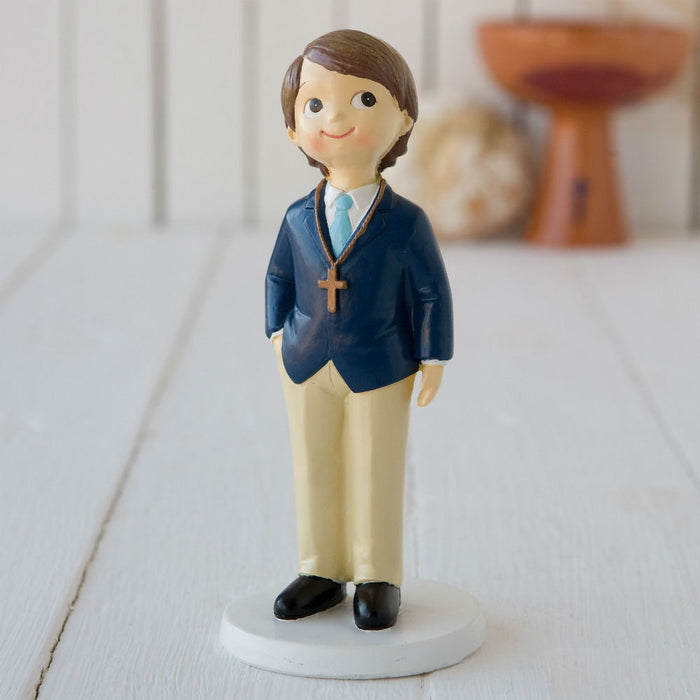 Communion Cake Topper Boy with Rosary