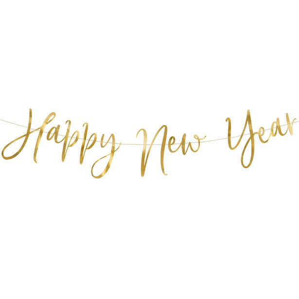 Letter Banner - Gold - Happy New Year