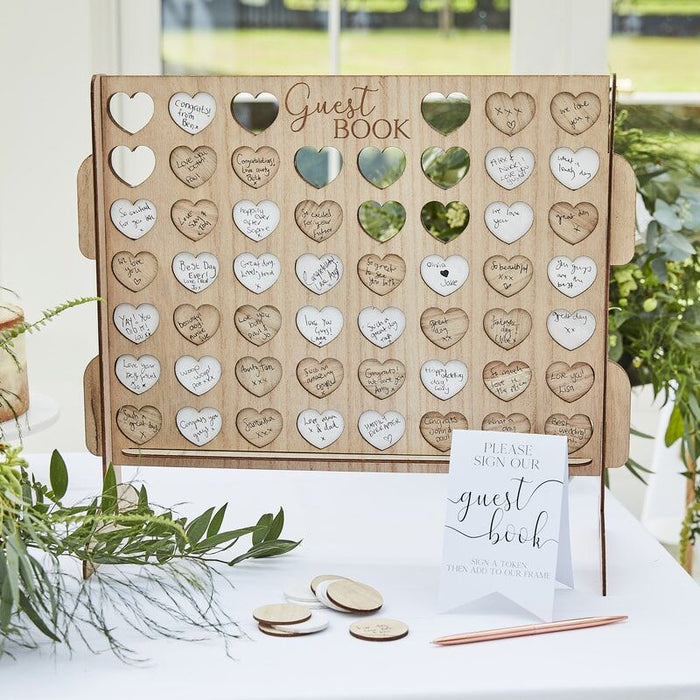 Botanical Wedding - 4 In A Row Guest Book