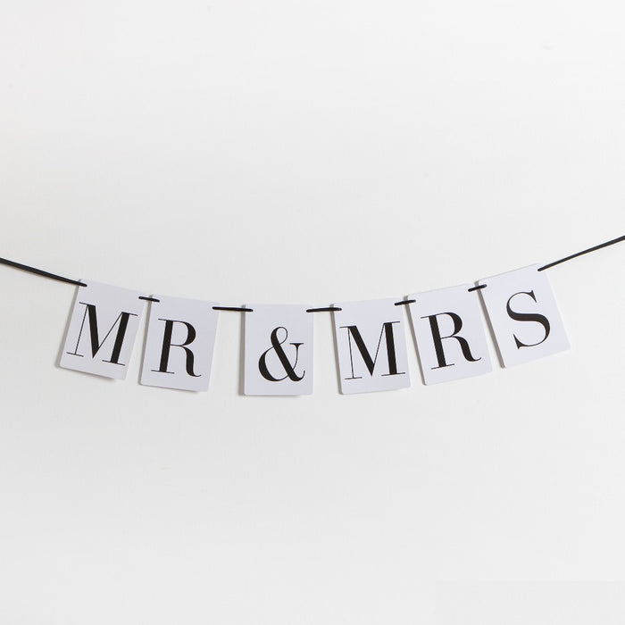 Wedding Bunting - Mr & Mrs 10.5x14cm