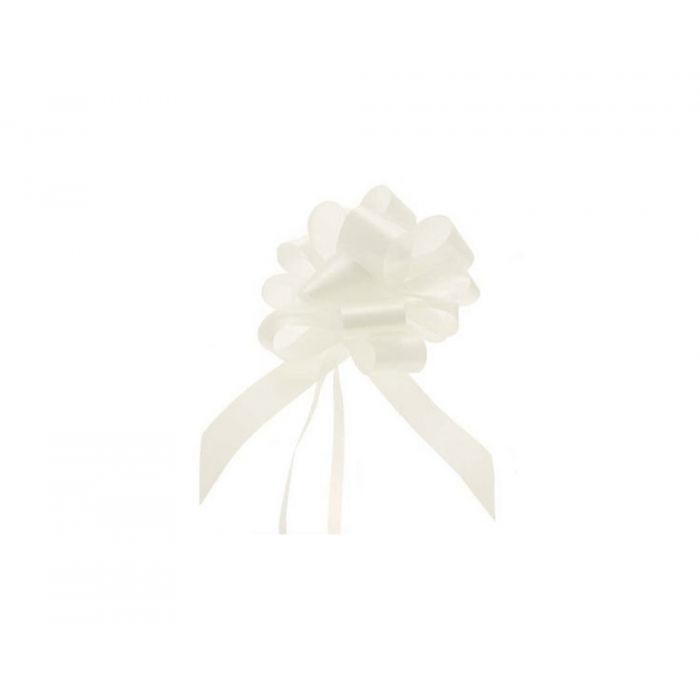 Ivory Flora Charm Pull Bow (50mm)