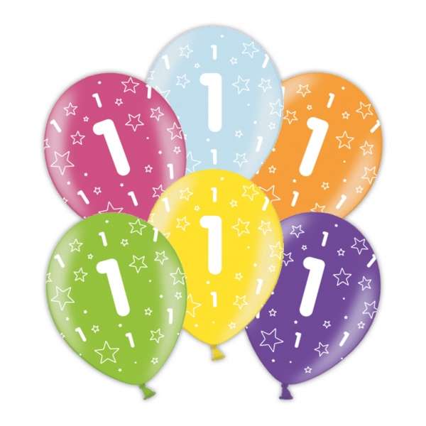1st Birthday Balloons - 11'' Latex