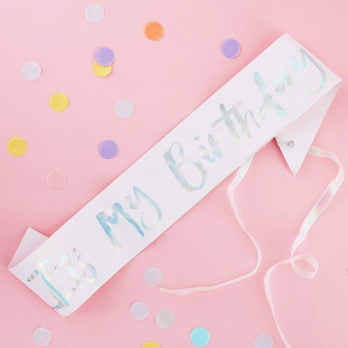 Sash - It's my Birthday - Pastel Party