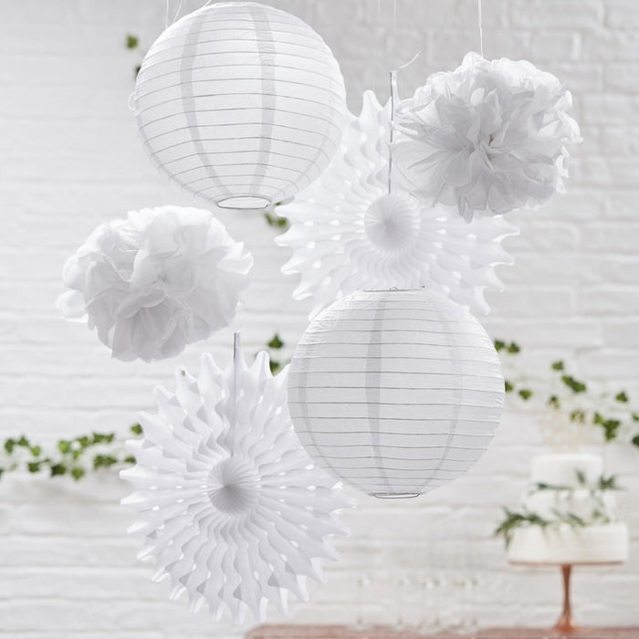 Hanging Decorations Pack - White - Beautiful Botanics