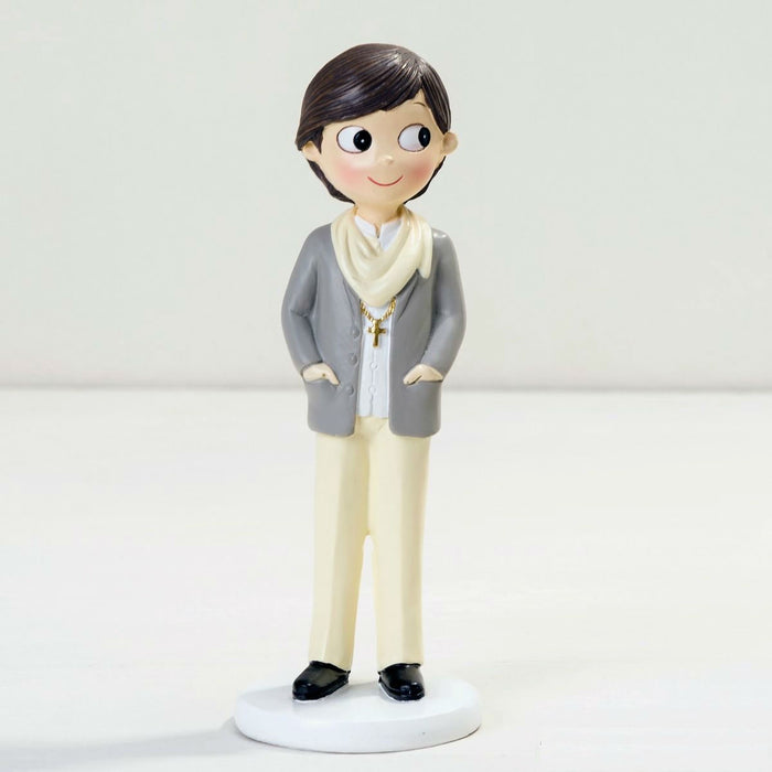 Communion Boy with Scarf and Rosary Cake Topper