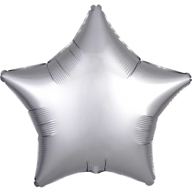 Balloon Foil - Star Shape - Platinum Satin 18''