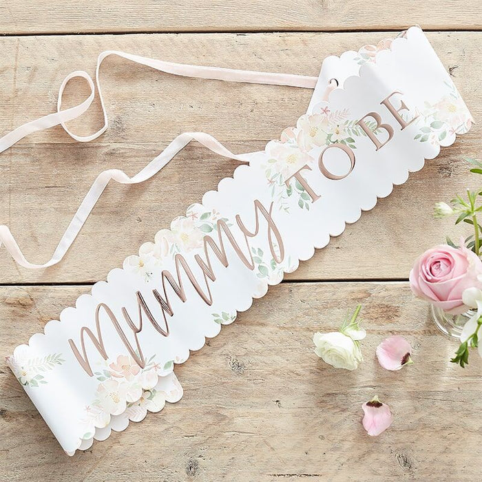 Baby in Bloom - Sash - Floral Mummy to be