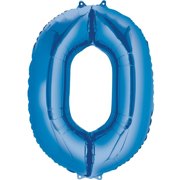 Balloon Foil Number - 0 Blue - 16"