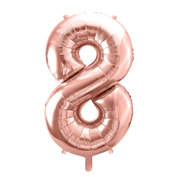 Balloon Foil Number - 8 Rose Gold - 34" (86cm)