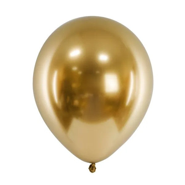 Glossy Balloons 30cm, gold - 50pk