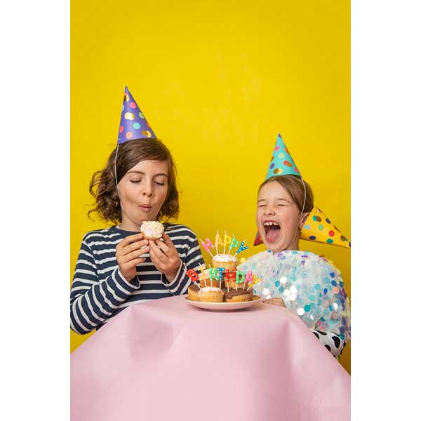 Party hats Dots, mix, 16cm