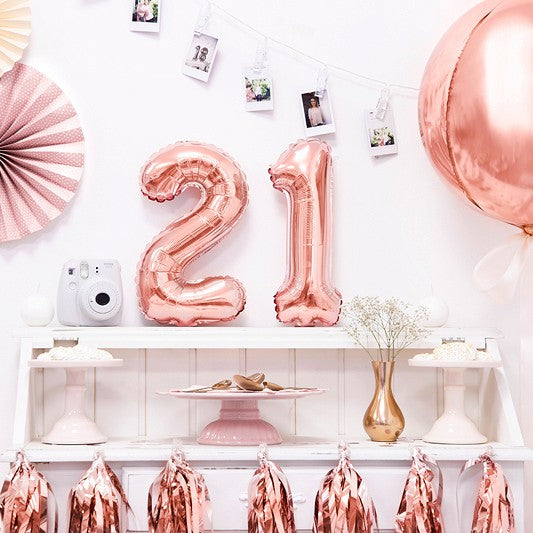Balloon Foil Number - 2 Rose Gold - 14" (35cm)