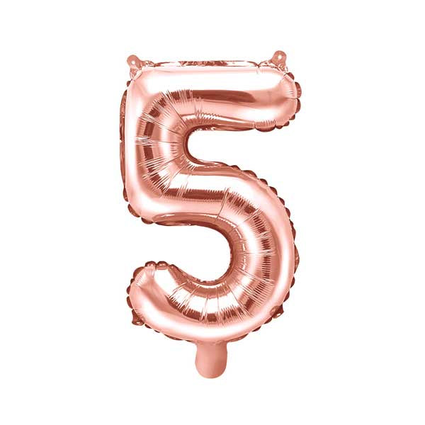 Balloon Foil Number - 5 Rose Gold - 14" (35cm)