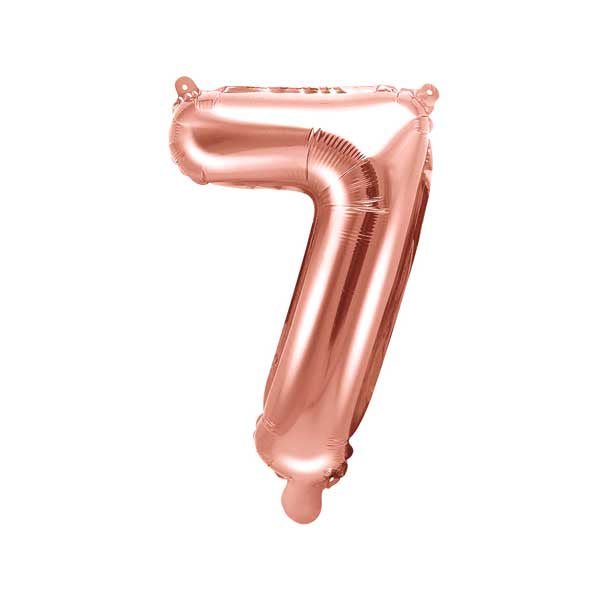 Balloon Foil Number - 7 Rose Gold - 14" (35cm)