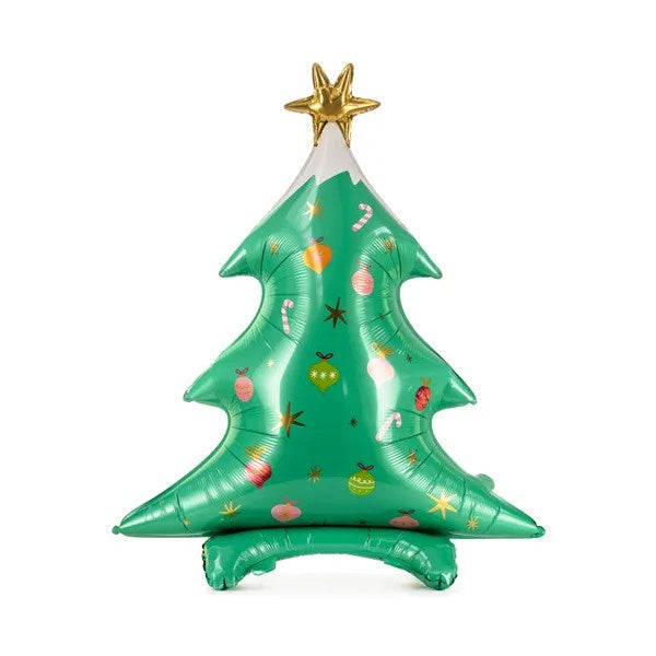 Standing foil balloon Christmas tree, 78x94cm, mix