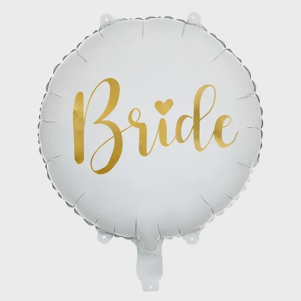 Foil balloon Bride 45cm, white