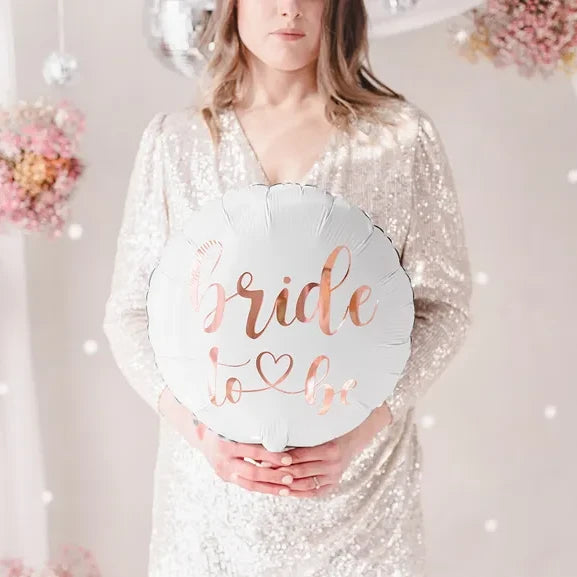 Foil balloon Bride to be 45cm, white