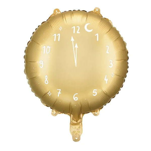 Foil balloon Clock, 45 cm, gold