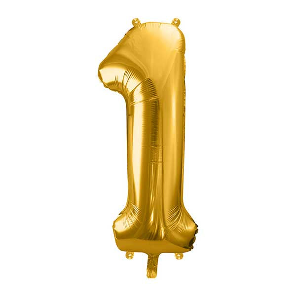 Balloon Foil Number - 1 Gold - 34" (86cm)