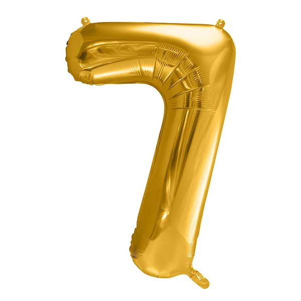 Balloon Foil Number - 7 Gold - 34" (86cm)