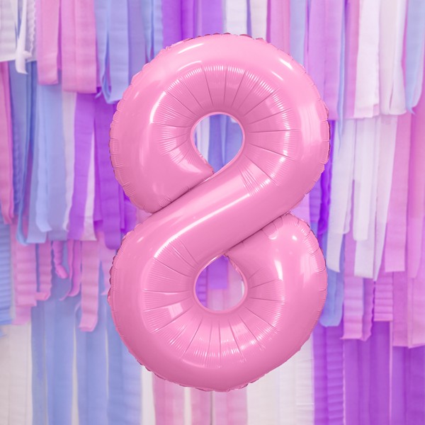 Balloon Foil Number - 8 Pink - 34" (86cm)