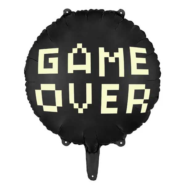 Foil balloon Gamer over, 45 cm, black