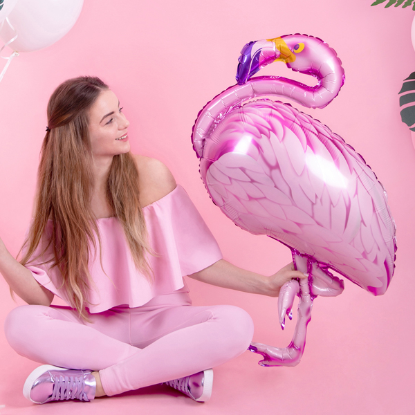 Foil balloon Flamingo, pink, 70x95cm