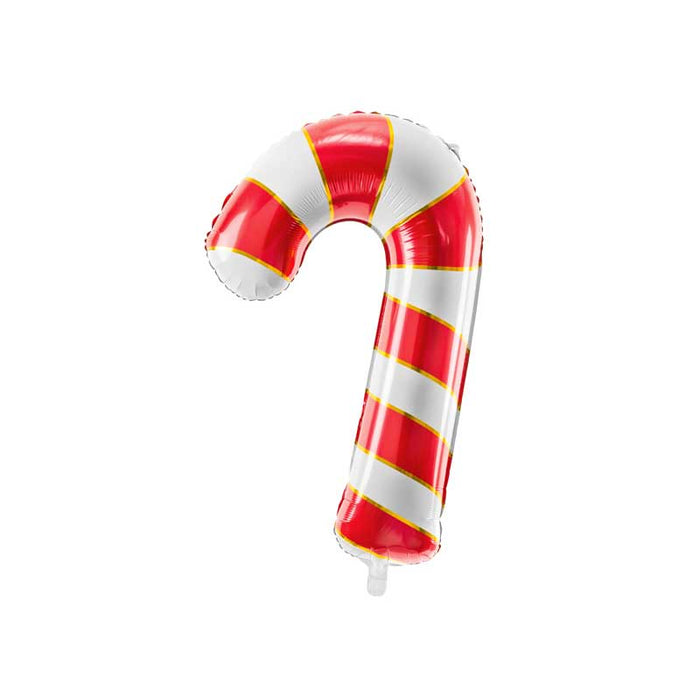 Foil balloon Candy cane, 50x82cm, red