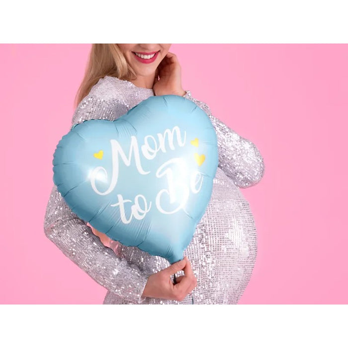 Foil balloon Mom to Be, 35cm, blue